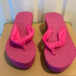 Wedge flip flops